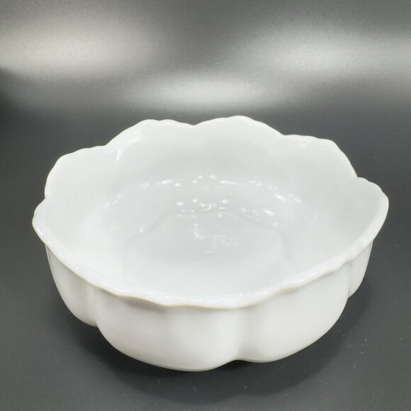 Vintage Maryland China Japan Pitcher White Porcelain Rose Bowl Dish Flower Shape - Picture 8 of 11